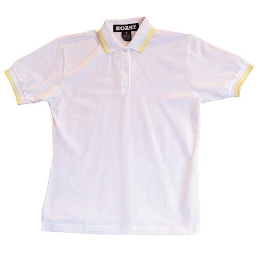 Womens Boast Contrast Polo-White/Yellow