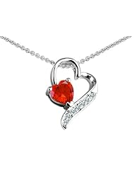 Original Star K (tm) 7mm Heart Shape Stone Heart Pendant