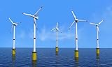 Wind Turbine Offshore - 30"W x 18"H - Peel and Stick Wall Decal by Wallmonkeys