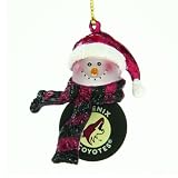 Pack of 4 NHL Phoenix Coyotes Hockey Snowman Christmas Ornaments 2.75"
