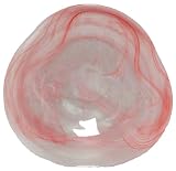 Colorful Recycled Art Glass Medium Rouge Shallow Mantra Bowl 11D