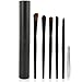 5 pcs Eye Makeup Tools Professional Eyeshadow Brush Makeup Kit with Case - Luxury Eye Makeup Set - Designer Cosmetic Brush Kit - Professional Quality - Synthetic & Goat Hair - Stylish Ergonomic Handles - Tested & Proven - At Home or Travel
