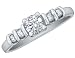 Diamond Engagement Ring: 14K White Gold 1/2 Carat (ctw)