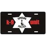 New Belgian Malinois / K-9 Unit License Plate Dog