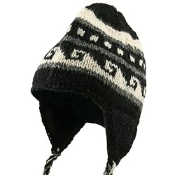 Bar Jaquard Knitting Beanie-Black W27S15F
