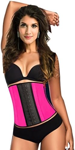 FitChick Waist Training Corset Womens Faja Waist Clincher Heavy Duty Shaper Toning Slim Down (XXS, Pink)