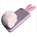 Bunny Rabit Silicone Case Skin for Iphone 4 Stand Tail Holder