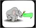 Decorated Mouse Pad with green, elephant, waving, trunk, flag