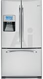 Review GE  / GE Profile PFSS6SKXSS 25.8 cu. ft. French-Door Refrigerator with 4 Slide-Out/Spillproof Glass Shelves, QuickSpace Shelf, External Ice/Water Dispenser, TurboCool/Freeze Settings and LED Lighting: Without Refreshment Center