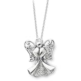Sterling Silver Angel of Strength Sentimental Expressions Necklace