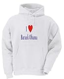 I love/Heart Barack Obama Adult Hooded Sweatshirt (Hoodie / Hoody) Various Colors