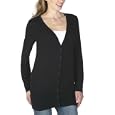 Mossimo® Black: Long-Sleeve Button Cardigan - Ebony