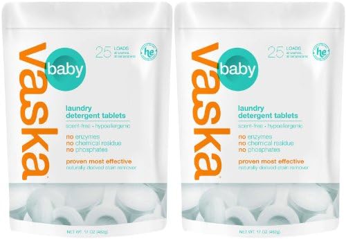 Vaska One Baby Laundry Tablets - 17 oz - 2 pk