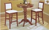 41PYj81cKgL. SL160  3pc Bar Table & Bar Stools Set Cherry Finish
