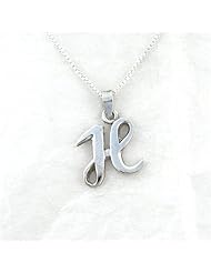 Sterling Silver Initial Charm Necklace, Letter H