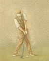Golfer IV by Jose Gomez. Size 8.00 inches width by 9.45 inches height. High Quality Art Poster Print