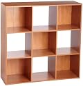 ClosetMaid 898000 9-Cube Stackable Laminate Organizer, Alder
