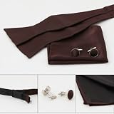 Sienna Silk Self-tie Bow Tie for Shirt for Marriage Hanky Cufflinks Set with Box Bt1018