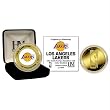 Highland Mint Los Angeles Lakers 24Kt Gold And Color Team Mint Coin