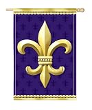 Fleur de Lis Silk Reflections Regular Size Flag