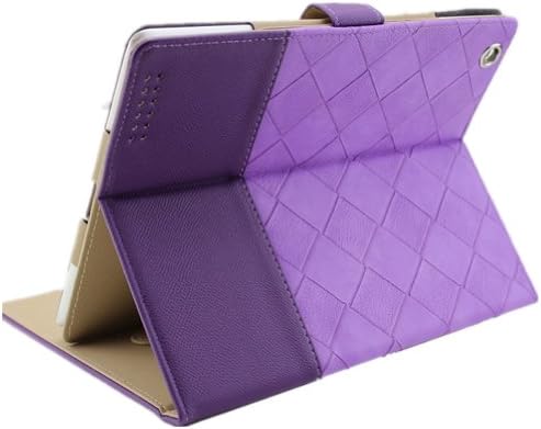 CASEWOOT iPad Air Folio Case - Folio Stand PU Leather Smart Cover with Auto Sleep / Wake Feature for iPad Air 5 (5th Generation) (Color Impact Pattern, Light + Dark Purple)