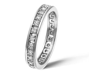 Bague - PR09696 18KW-J - Anillo de mujer de oro blanco (18k) con 27 diamantes (talla: 9)