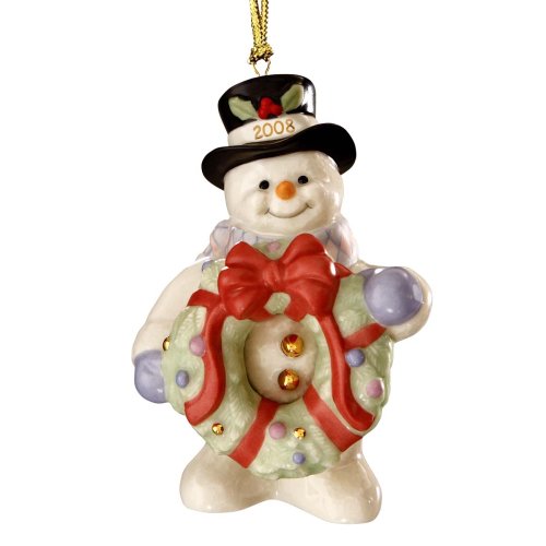 Lenox 2008 Decorating for Christmas - Annual Snowman Ornament