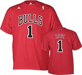 Derrick Rose adidas Red Name and Number Chicago Bulls T-Shirt Large