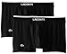 Lacoste Men's Colors Cotton Stretch Trunk, Black, Medium (Pack of 2)
