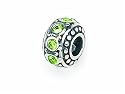 Zable(tm) Sterling Silver Crystal Birthstone August Bead / Charm