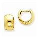 14k Yellow Gold 1/2in Tiny Diameter Hinged Hoop Huggie Earrings