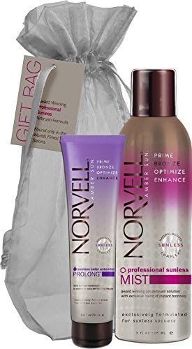 Norvell Large Gift Bag with Sunless Color Extender PROLONG 2.5 fl oz and Professional Sunless MIST 7 fl oz