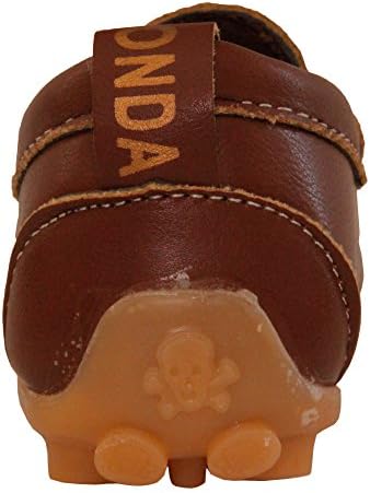 Kids Conda Boys & Girls Brown Loafers Water Resistent Slip On Split Leather Boys & Girls Oxfords - Deck Shoes / Sneakers Size 6 M US Toddler