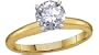 14k Yellow Gold Round Brilliant Cut Classic Solitaire Ring (1/3 ct, I, I1)
