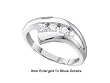 Stunning 10k. White Gold Journy Diamond Promise Ring / Band