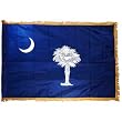 South Carolina 3x5ft Nylon Flag with Indoor Pole Hem and Fringe