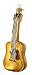 Old World Christmas 38010 Musical Instruments Glass Blown Ornaments for Christmas Tree Guitar, Glitter Brown
