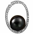 14kt White Gold Stylish Tahitian Pearl Slide Pendant