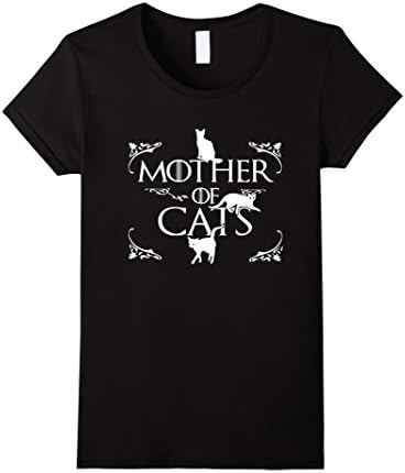 Women's Mother of Cats Shirt Large Black