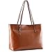 Kattee Vintage Genuine Leather Tote Shoulder Bag With Adjustable Handles (Brown)