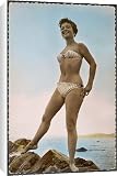 Canvas Prints of Girl In Stripy Bikini from Mary Evans
