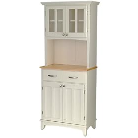Buffet and Hutch - White/ Natural by Home Styles