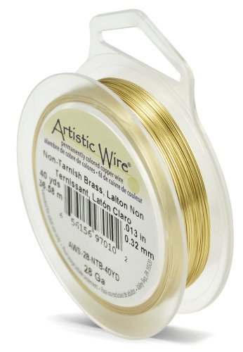 Artistic Wire 28-Gauge Non-Tarnish Brass Wire, 