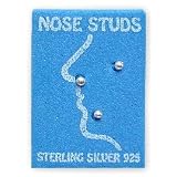 Plain Silver Ball Nose Studs (Set of 3)