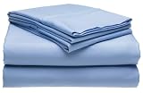 Pike Street Microfiber Solid Twin Sheet Set, Blue