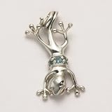Lizard Pendant with Blue Topaz