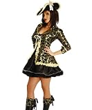 Piraten-Kost�m schwarz/gold, Gr��e:M