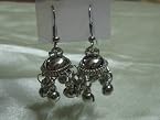 Earrings - Cute silver jhumki