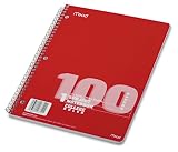 Mead 06622 Spiral Bound Notebook, College Rule, 8-1/2 x 11, White, 100 Sheets/Pad, Carton of 24