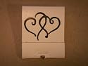 50 White Imprinted Hearts Matches Matchbooks Wedding, Anniversary, Birthday, Party, Your Choice of Color of Print